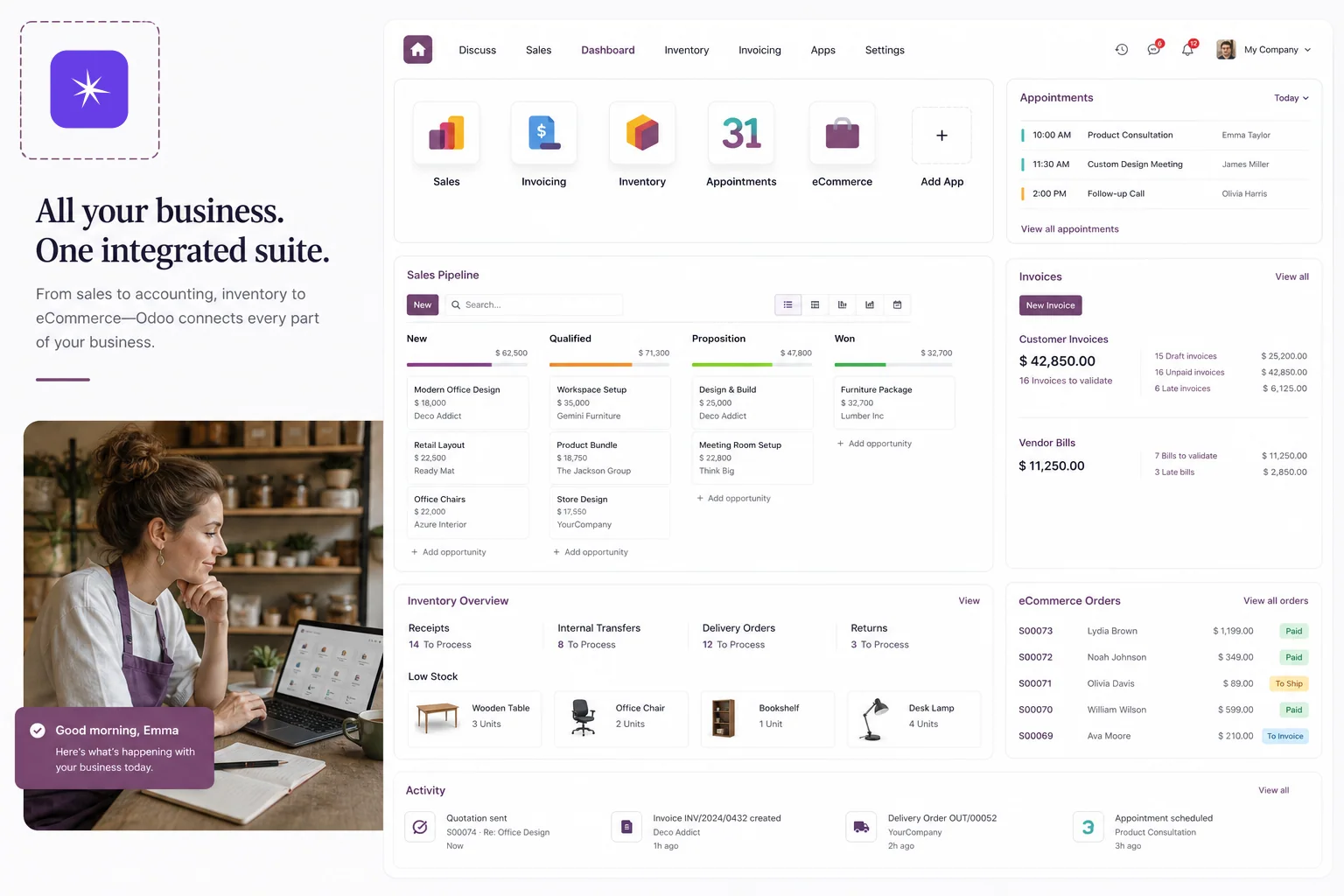 אירוח Odoo Community מנוהל