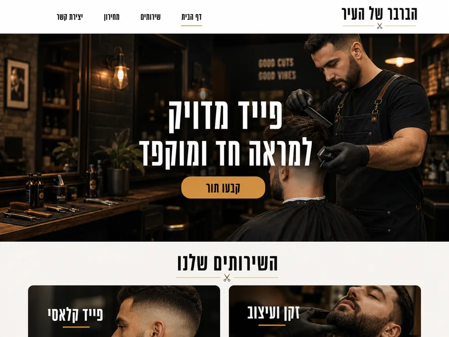 מספרה עם מערכת תורים